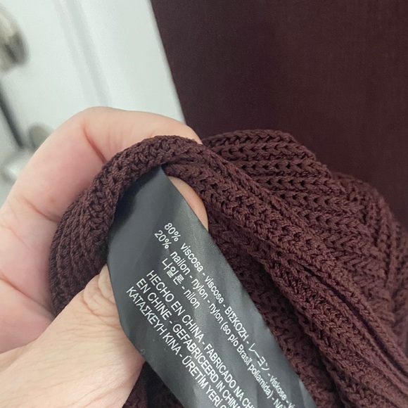 Elegant brown Maxi sleeveless sweater Dress - Picture 3 of 5